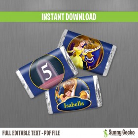 Beauty and the Beast Birthday Mini Hershey Wrappers